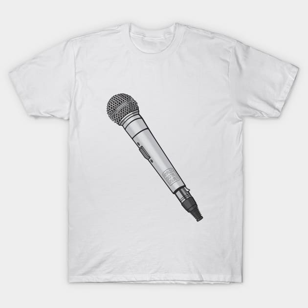 Microphone (Gray Colorway) Analog / Music T-Shirt by Analog Digital Visuals